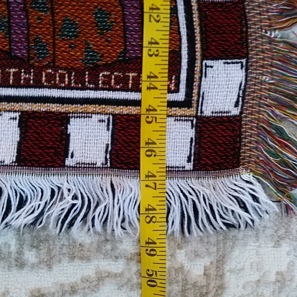 Goodwin Weavers Edith Collection Holiday Fringe Throw Blanket 48.5 x 58 - Picture 12 of 13